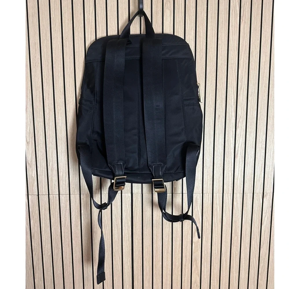 Michael Kors Kelsey Large Nylon Backpack Black Gold Tone Hardware 30F7GO2B7C